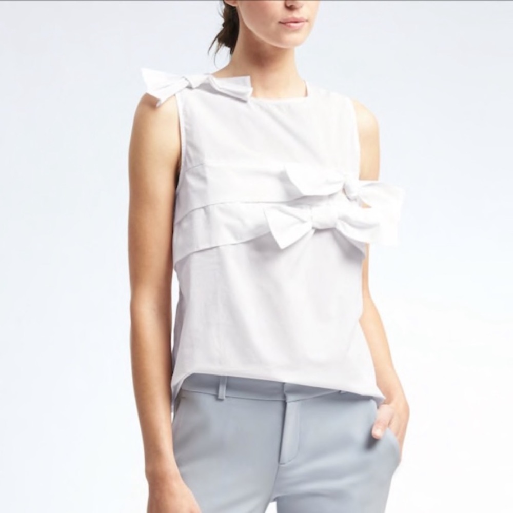 Banana Republic Bow Accent Shell Top